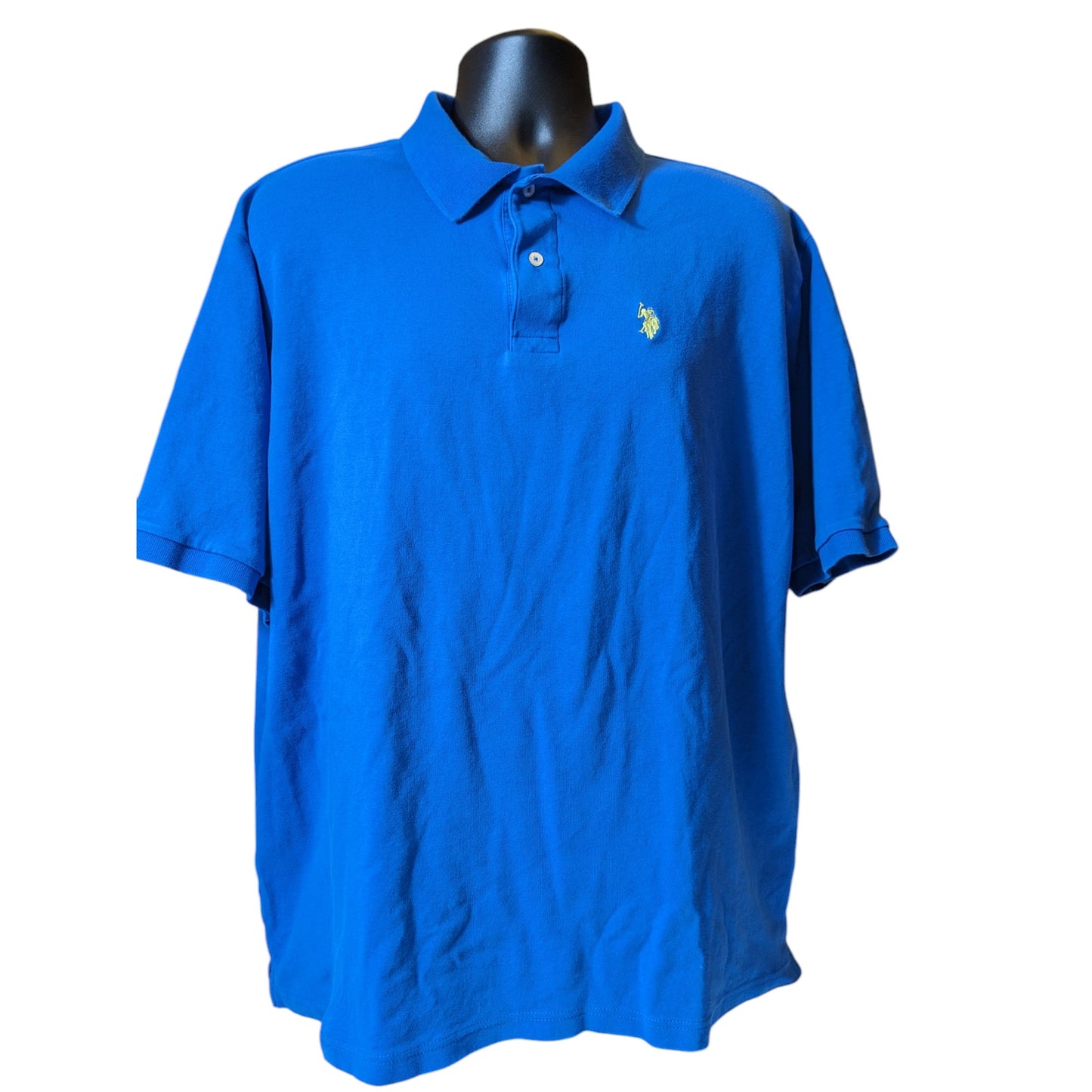 U.S. Polo Assn. Blue Polo Shirt Mens XLT Classic Fit Short Sleeve Luxury Feel