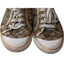 Coach Shoes Gold Canvas Sneakers Womens Size 10B Casual Low Top Streetwear Style