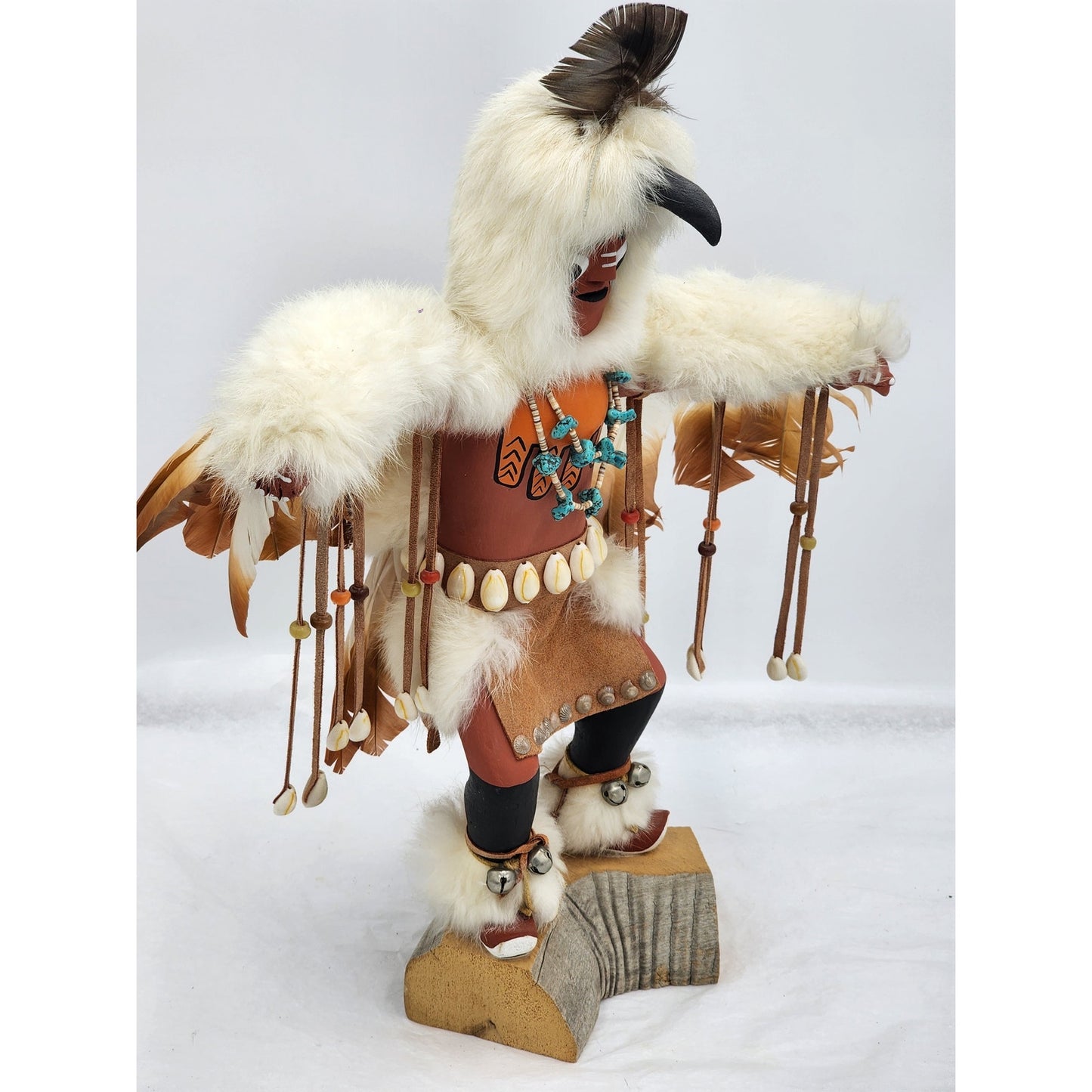 Kachina Eagle Dance Figurine Native American Art Signed IMSB Southwestern 17"