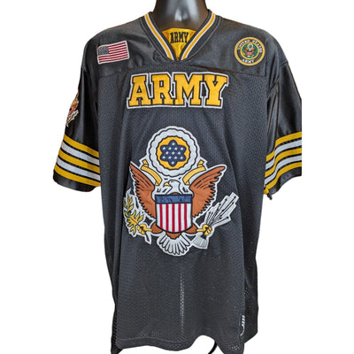 Rapid Dominance US Army Mens Football Jersey Sz Large Military Patriotic Patches