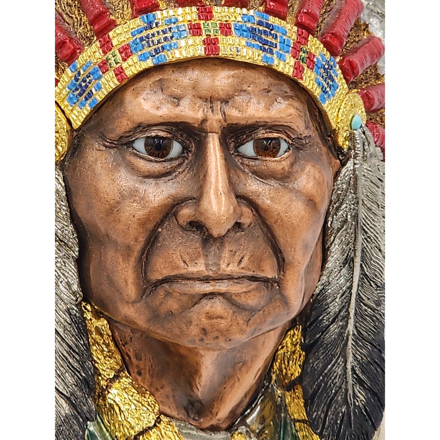 Chilmark Pewter Sculpture Chief Joseph Joe Slockbower Indian Bust Lim Edition