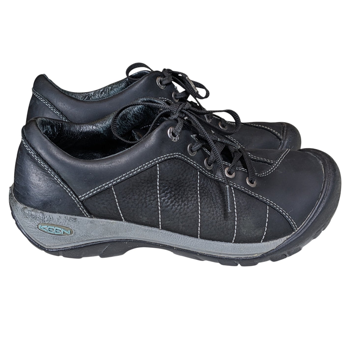 Keen Shoes Women 9 Presidio Black Leather Walking Hiking Durable Comfort 1004758