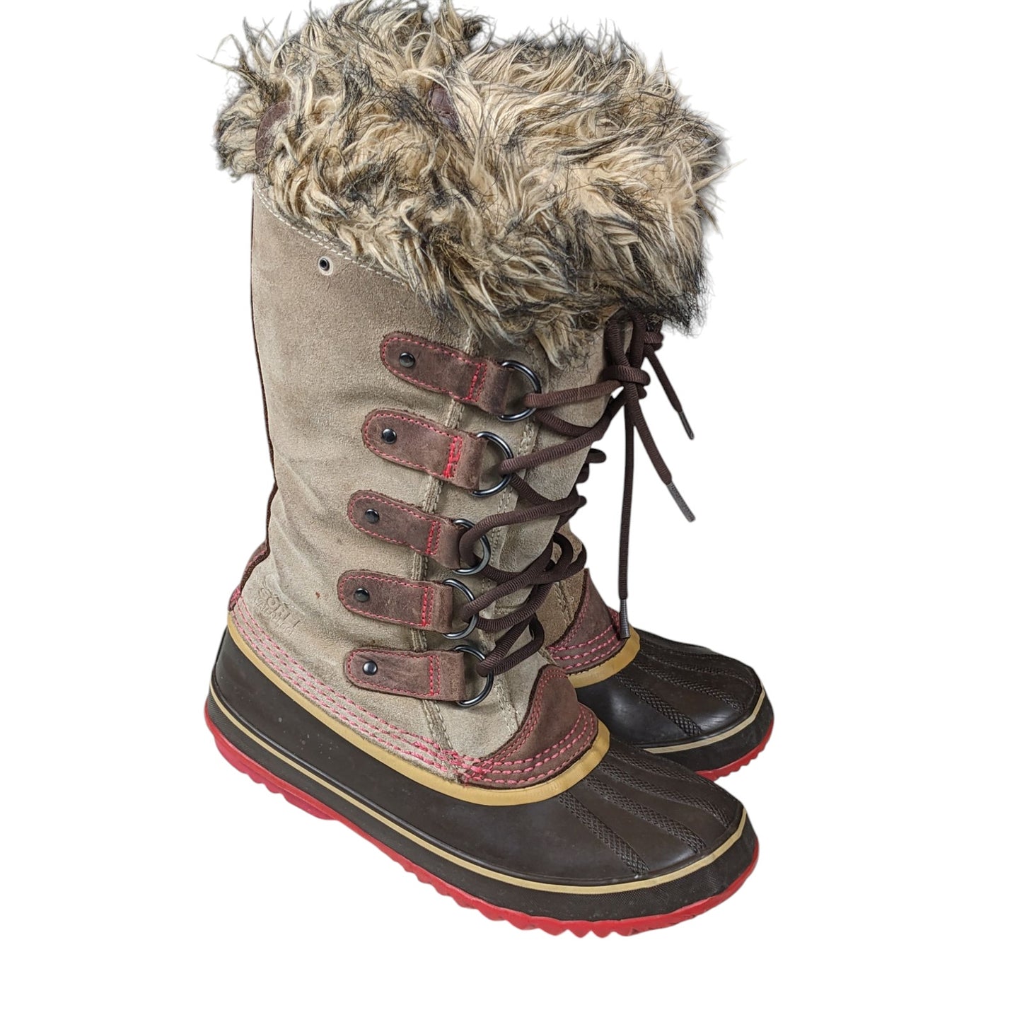 Sorel Boots Womens 7 Joan of Arctic Snow Winter Faux Fur Waterproof NL1540-254