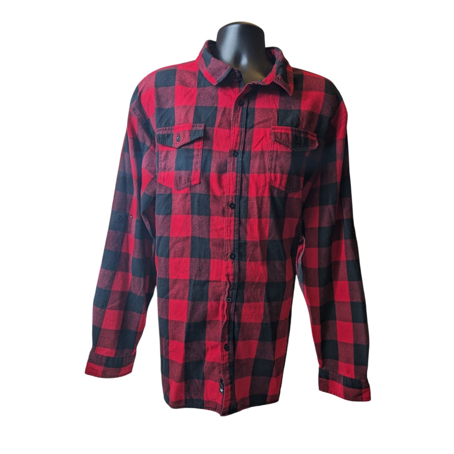 Burnside Plaid Shirt Mens 3X Buffalo Flannel Long Sleeve Checkered Lumberjack