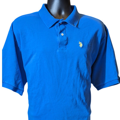 U.S. Polo Assn. Blue Polo Shirt Mens XLT Classic Fit Short Sleeve Luxury Feel