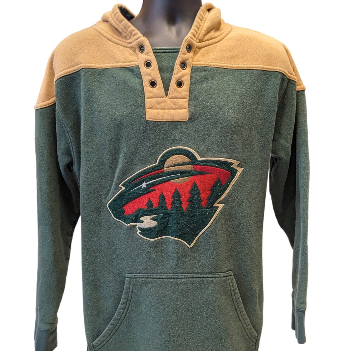 Fanatics MN Wild Hoodie Sweatshirt Mens Small Long Sleeve Hockey Kangaroo Pocket