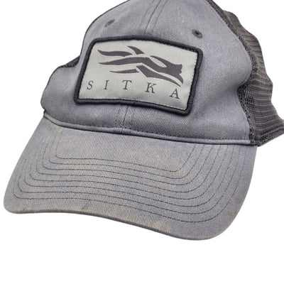 Sitka Gear Trucker Hat Mesh Back Adjustable Cap Gray Hunting Camo Patch Logo