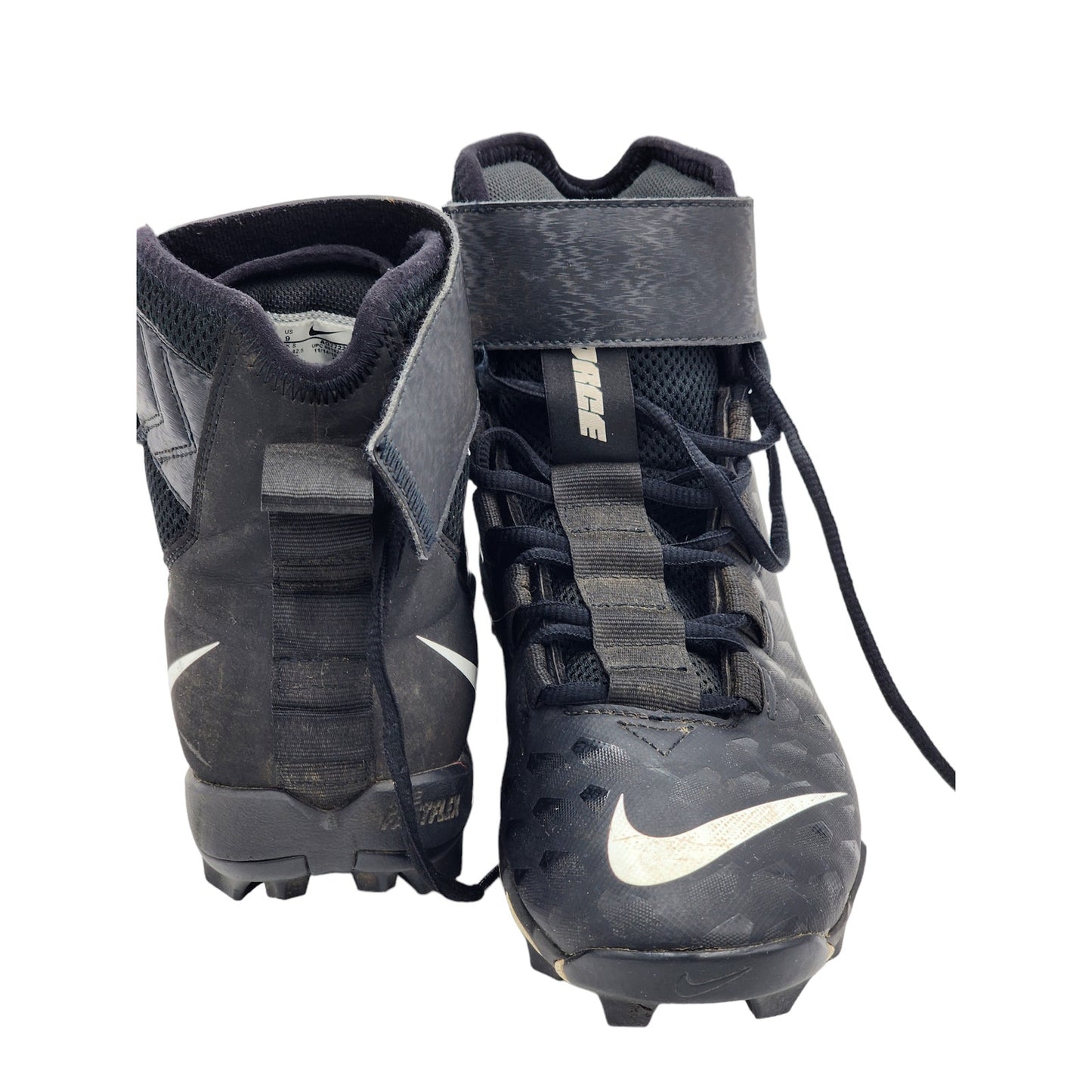 Nike FastFlex Cleats Men 9 Football High Top Ankle Strap Black White AQ7722-001