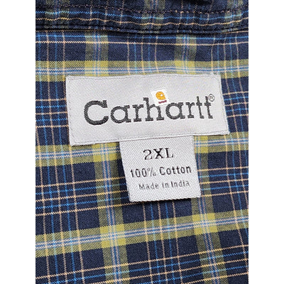 Carhartt Shirt Mens 2XL Plaid Classic Button Up Casual Long Sleeve Cotton Casual