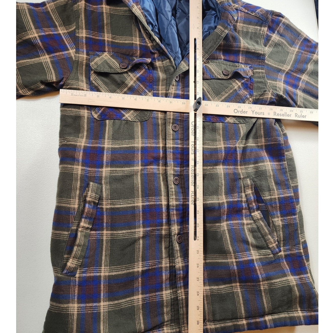 Field N Forest Plaid Flannel Shirt Mens Medium Long Sleeve Shacket Lumberjack