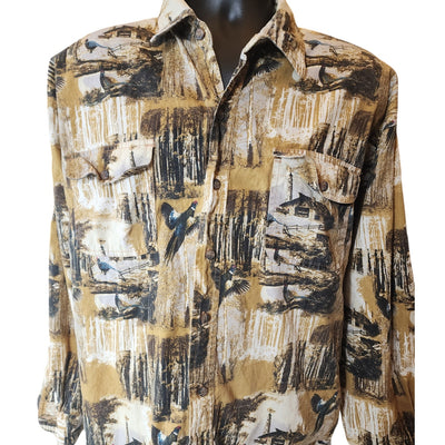 Canyon Guide Outfitters Western Shirt Men 2X Wildlife Outdoors Duck Cabin Hunter