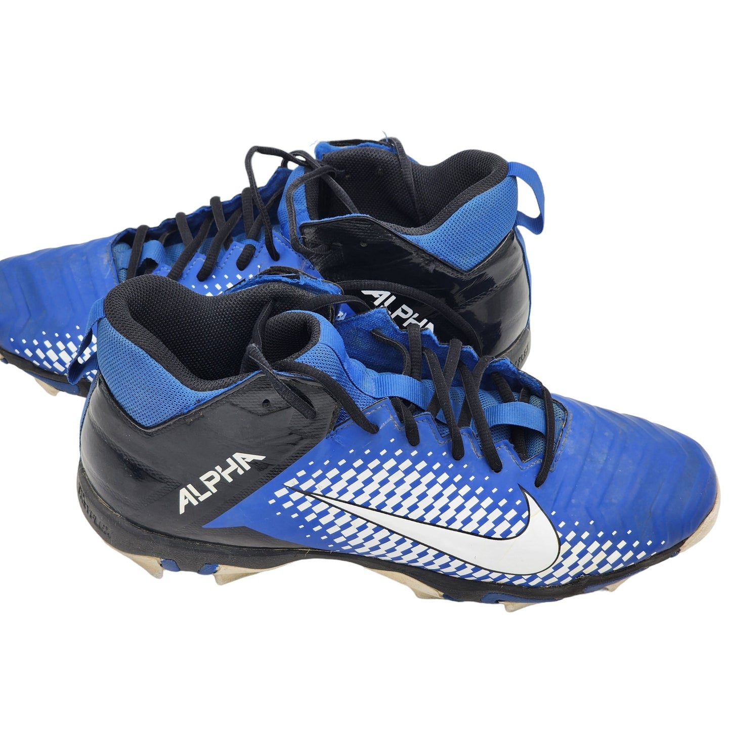 Nike Alpha FastFlex Mens 11 Baseball Football Cleats Blue White Black Lace Up