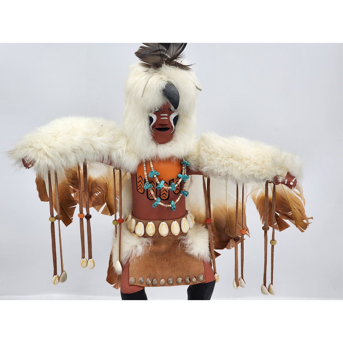 Kachina Eagle Dance Figurine Native American Art Signed IMSB Southwestern 17"