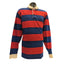 PacSun Rugby Shirt Mens XL Striped Polo Long Sleeve Blue Red Preppy y2k Retro