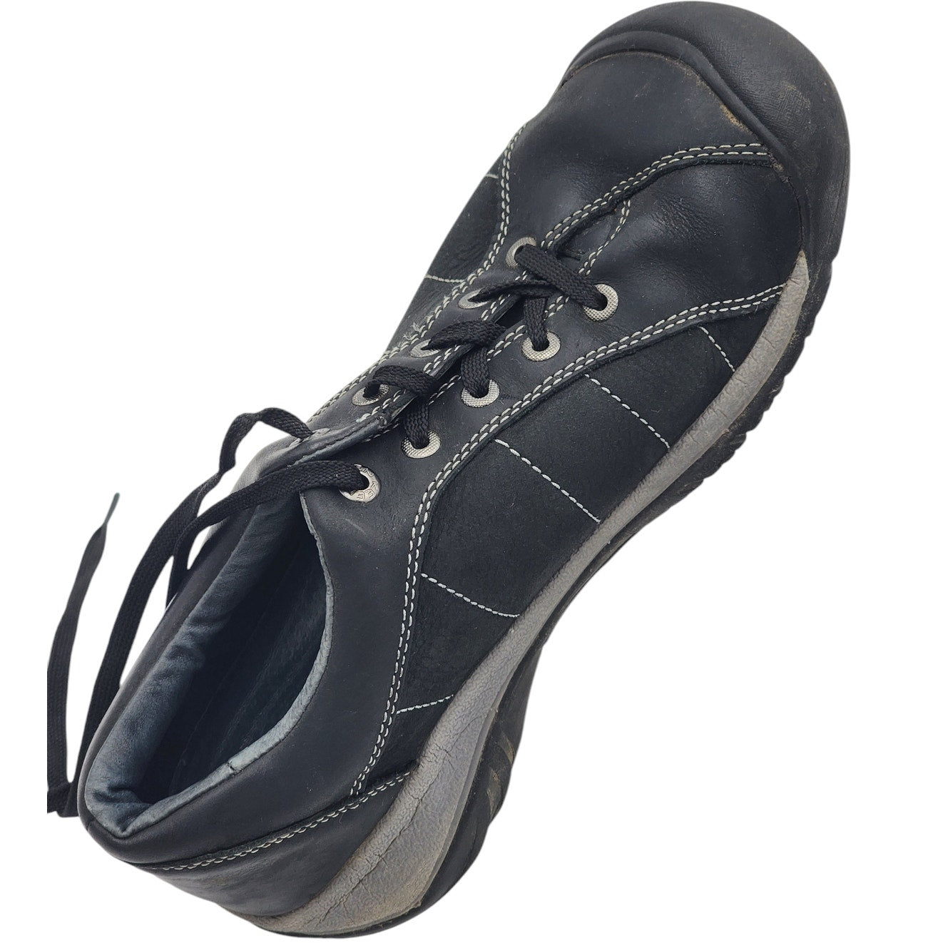 KEEN Shoes Hiking Women 10.5 Black Leather Comfort Durable Lace Up Sneakers 5322