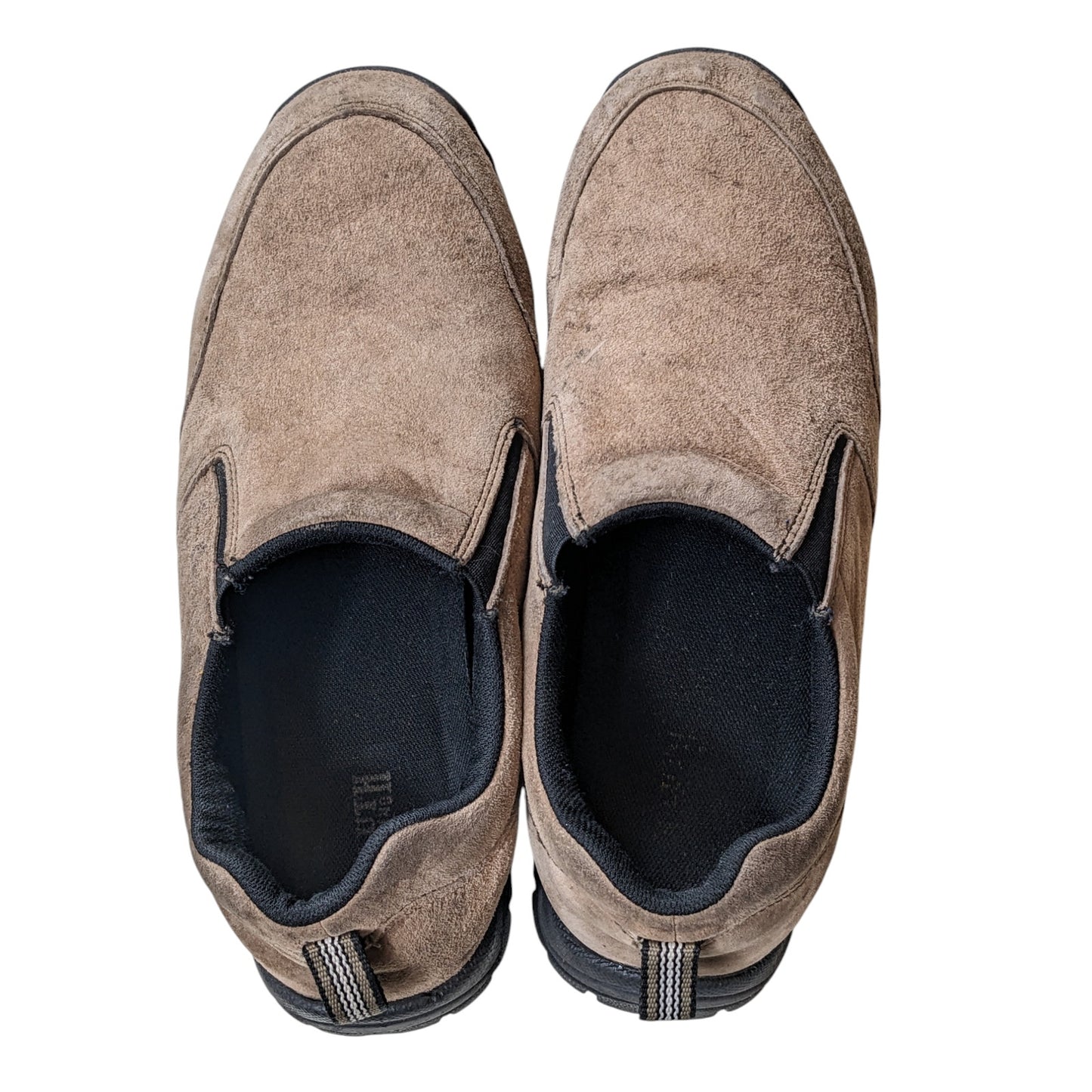 Duluth Trading Slip On Shoes Men 11M Suede Work Hiking Rugged Slip Resist Mocs