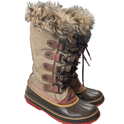 Sorel Boots Womens 7 Joan of Arctic Snow Winter Faux Fur Waterproof NL1540-254