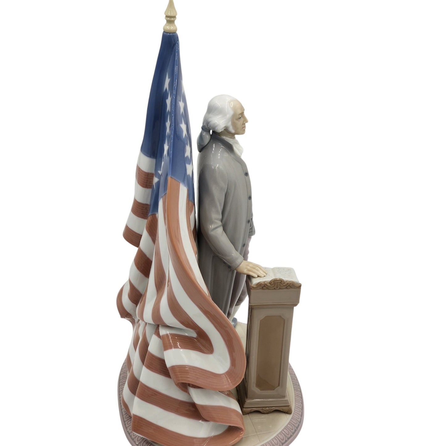 Lladro President George Washington Sculpture American Flag Signed Rare 7575 Box