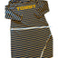 Tommy Hilfiger Denim T Shirt Dress Womens Large Striped Long Sleeve Navy Yellow