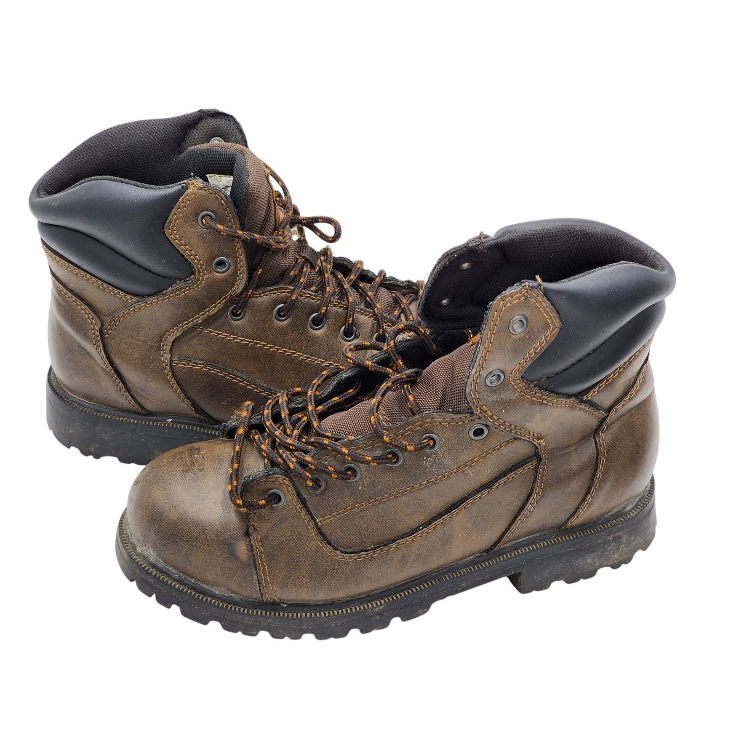 Brahma Boots Mens 10 Rambler Steel Toe Work Brown Oil Resist Durable Heavy Duty