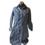 Simon Chang Denim Shirt Dress Womens 6 Blue Button Down Western Long Sleeve