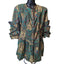 Vintage 3K Fashion Egyptian Print Shirt Jacket Dress Womens One Size USA Pharaoh