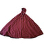 Cloak Hooded Wool Burgundy Full Length Cape Gothic Renaissance Costume Cosplay