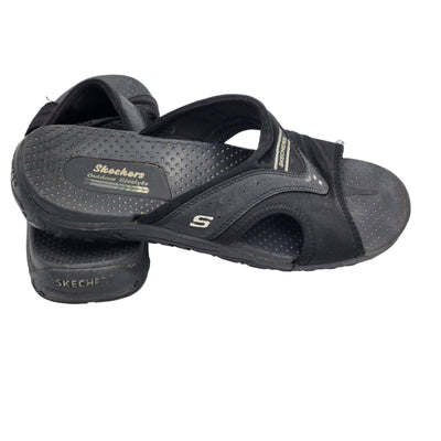 Skechers Outdoor Lifestyle Sandals Mens Size 10 Comfort Slip On Black 47101