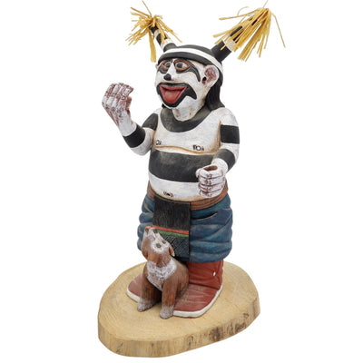 Kachina Doll Hopi Clown Neil David Vintage Native American Kewa Koyala Signed 11"