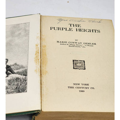 The Purple Heights By Marie Conway Oemler Antiquarian Vintage 1920