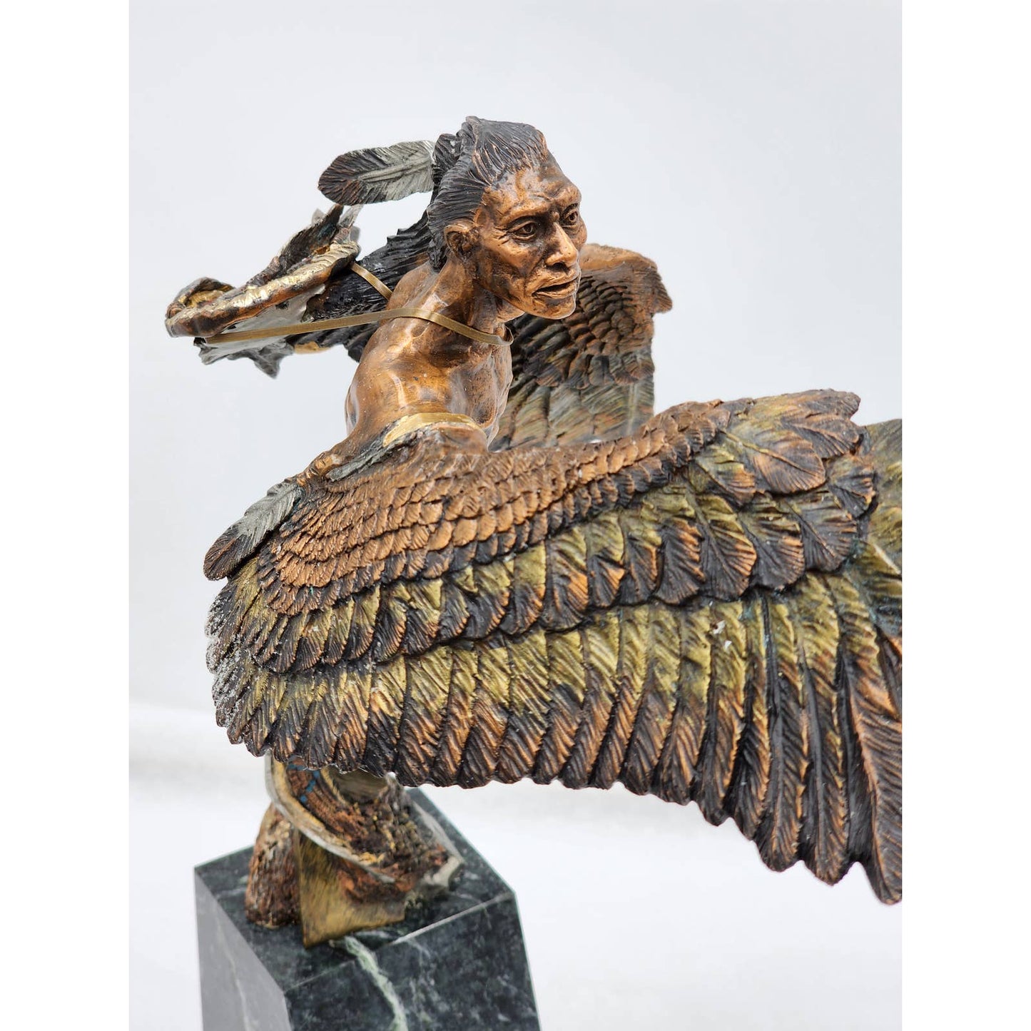 Dan Medina Legends Sculpture Vision Quest Bronze Indian Western Rare Limited 17"