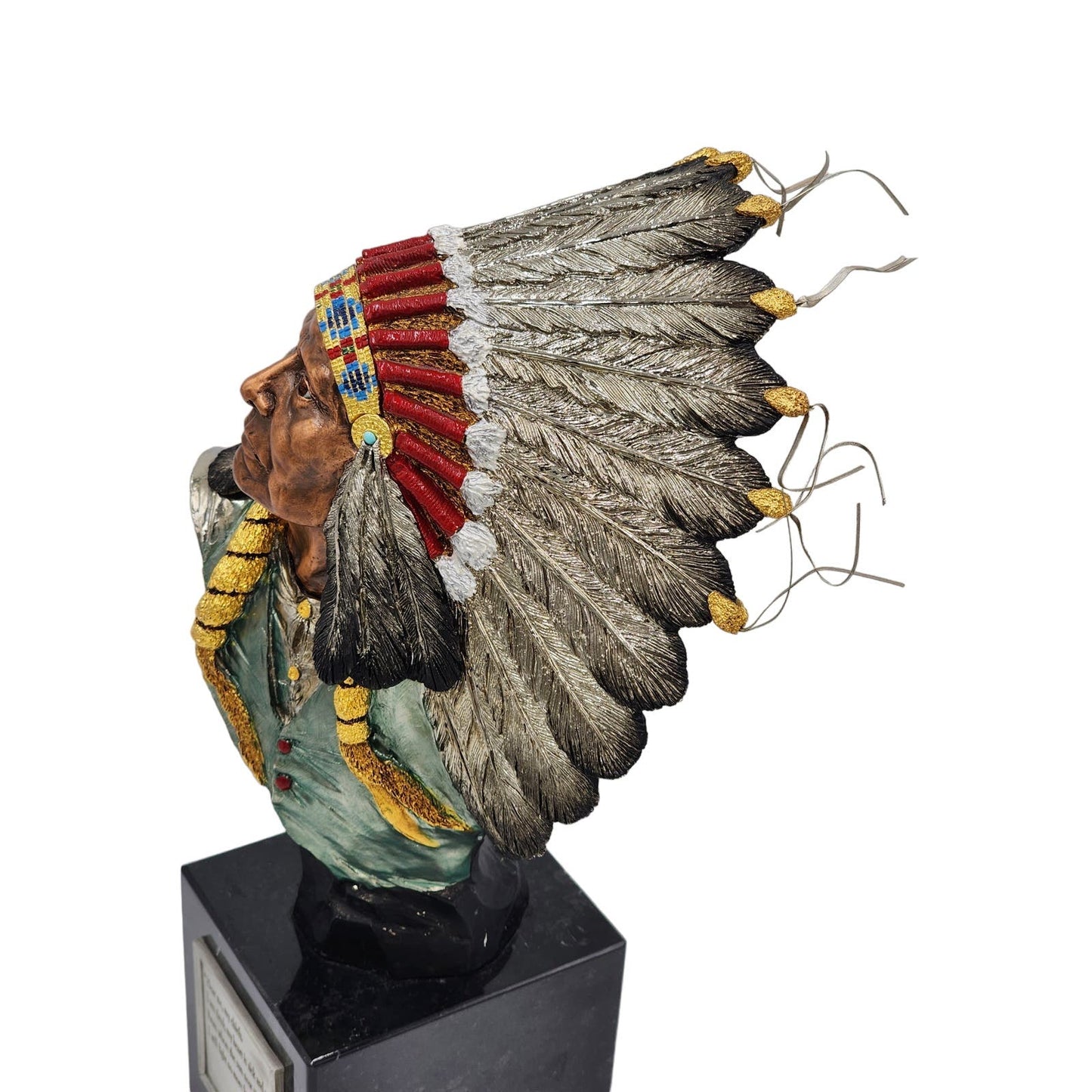 Chilmark Pewter Sculpture Chief Joseph Joe Slockbower Indian Bust Lim Edition