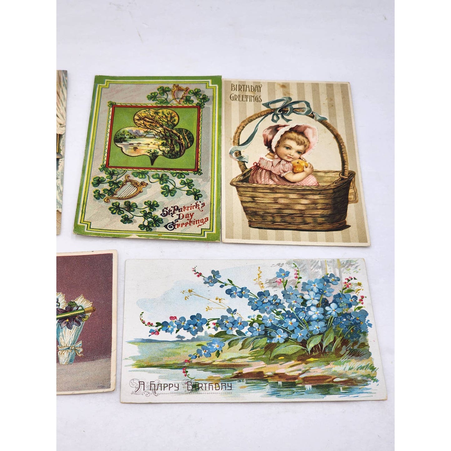 Antique PostCard Lot Birthday St Patrick's Day