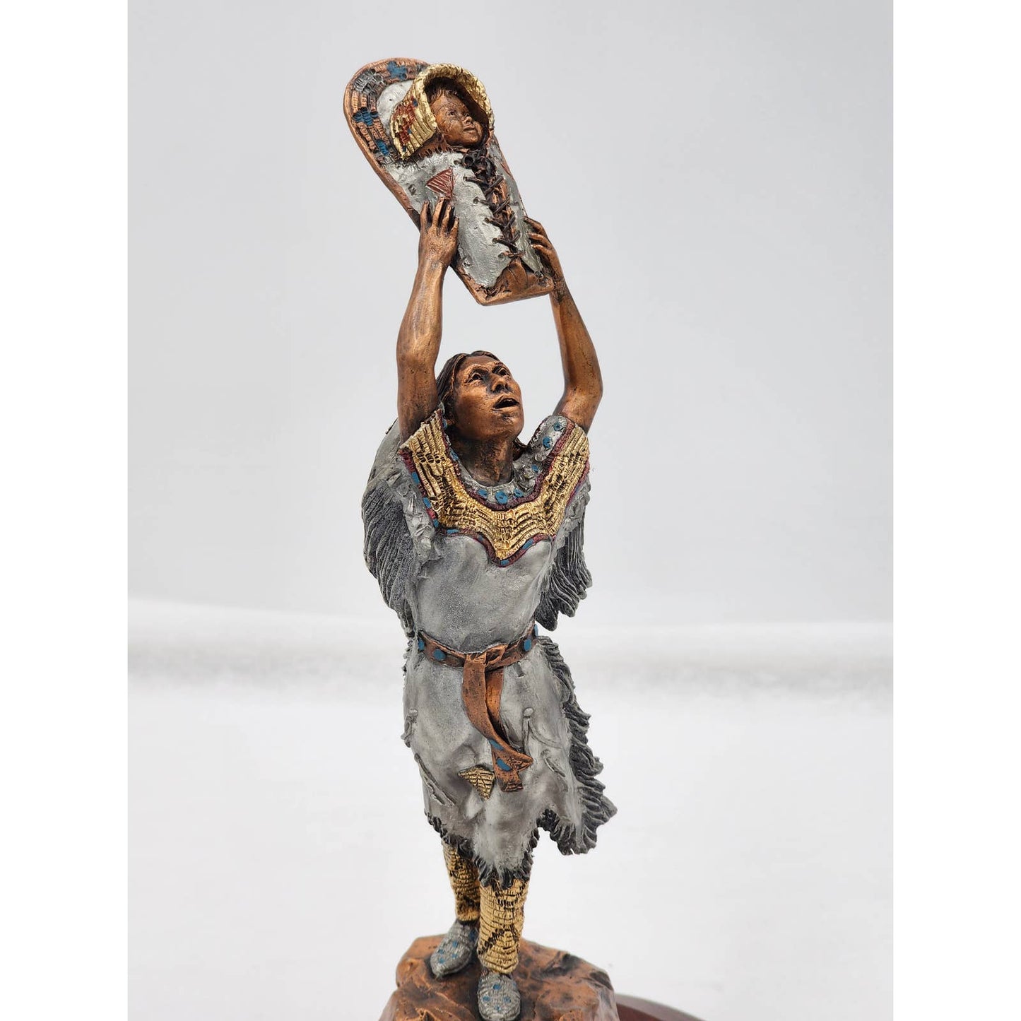 Bronze Christopher Pardell Sculpture Tomorrows Warrior Indian Mother Legends Art