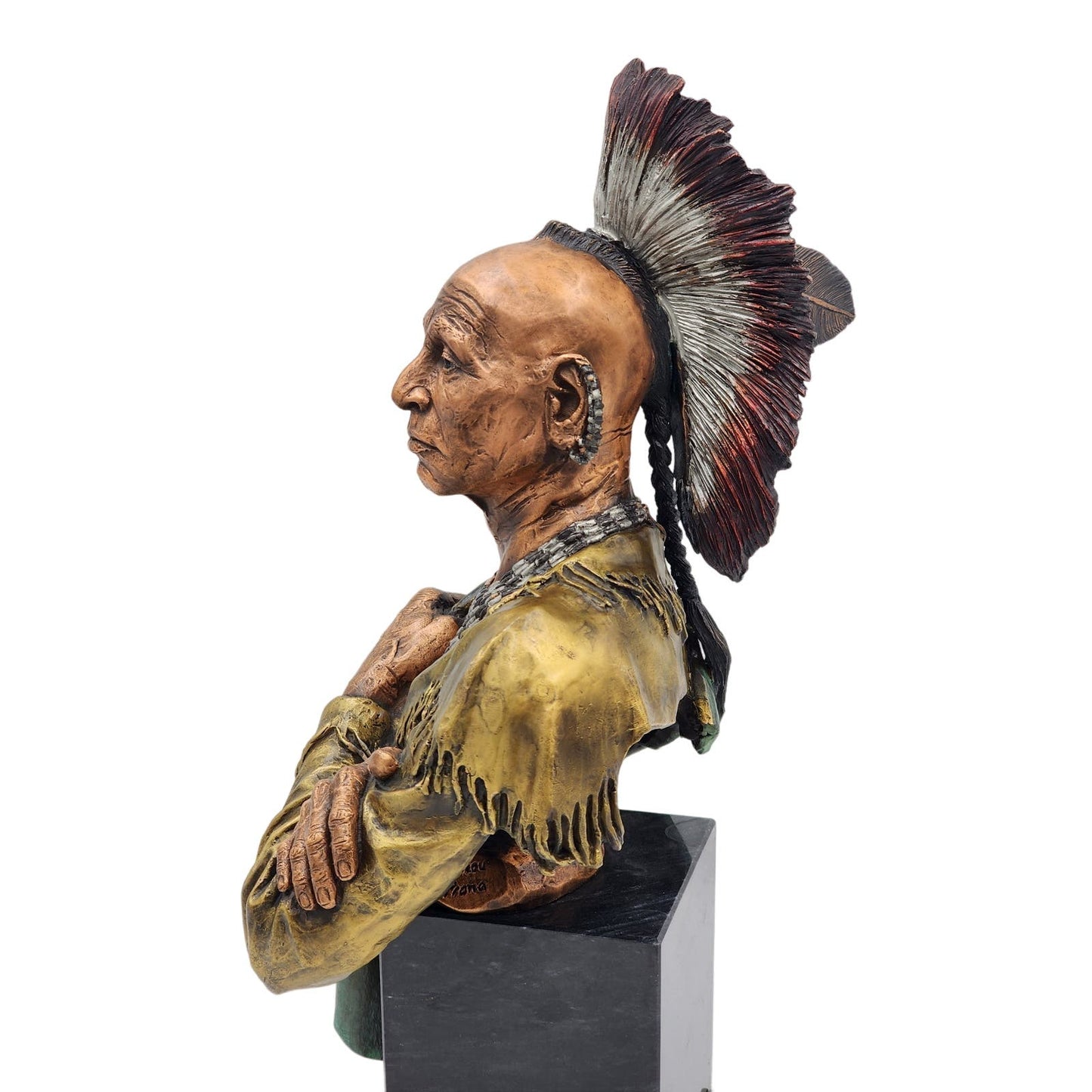 Pardell Enduring Chief Black Hawk Legends Bronze Native American Style Western