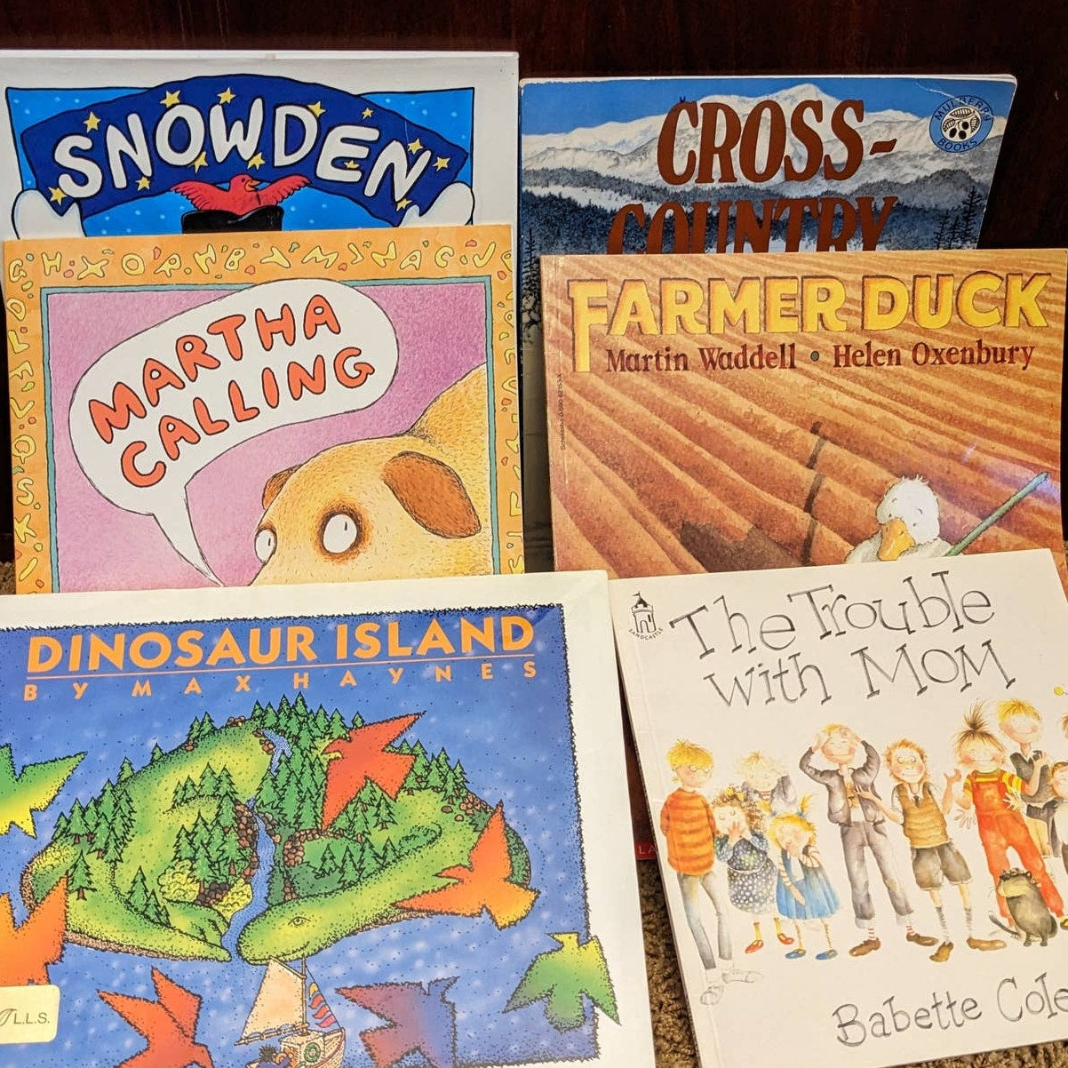 Children Books Lot Vintage Snowden Dinosaur Island Farmer Duck Cross-Country Cat