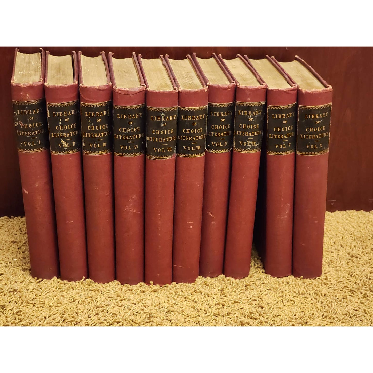 Library Of Choice Literature Encyclopedia All Nation 10 Vol Set Antiquarian 1895