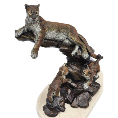 Kitty Cantrell Legends Sculpture Cats Cradle Mixed Media Limited Wildlife Animal