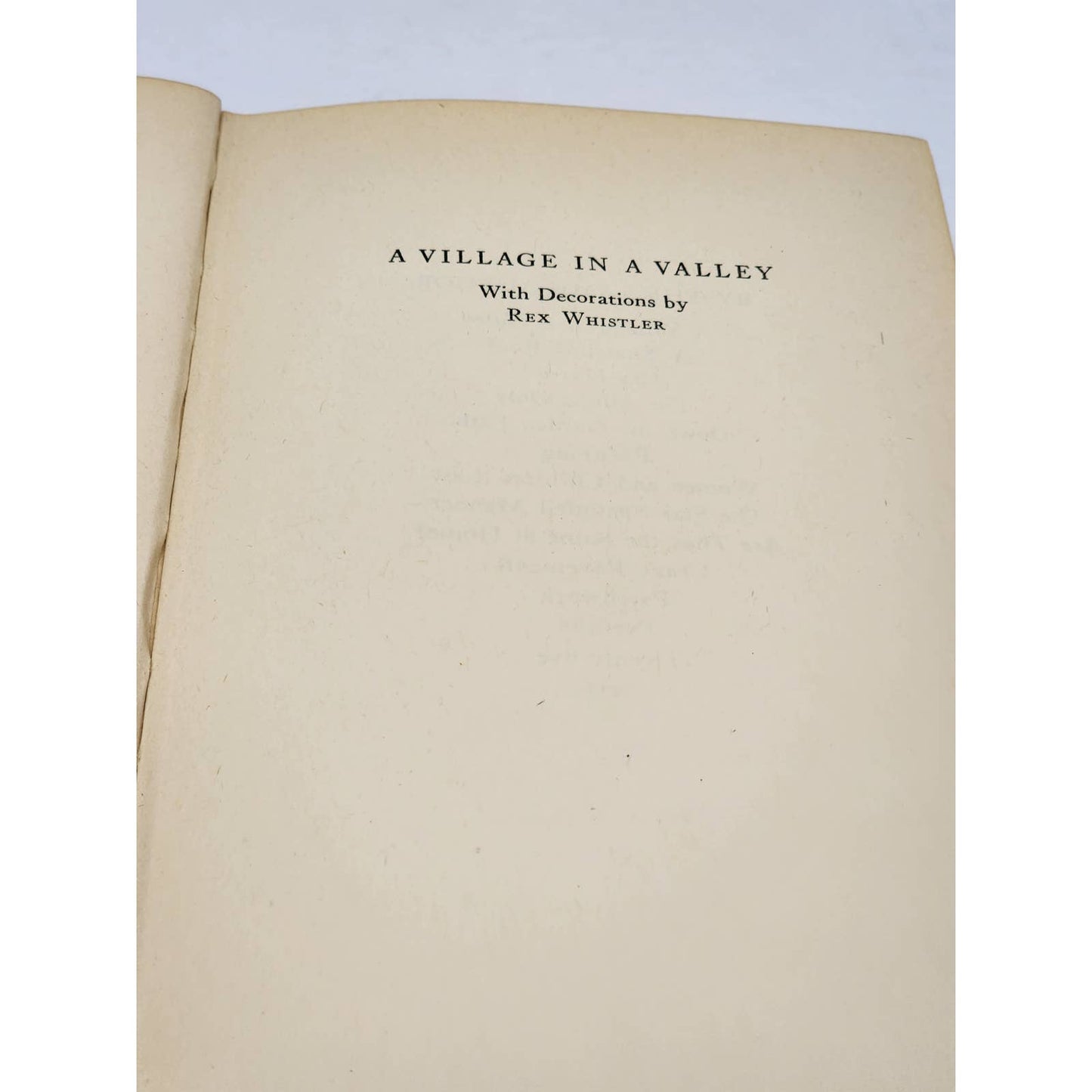 A Village In A Valley By Beverly Nichols First Edition Vintage 1934