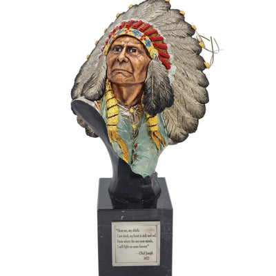Chilmark Pewter Sculpture Chief Joseph Joe Slockbower Indian Bust Lim Edition
