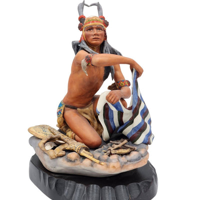 Cybis Apache Chato Helen Granger Young Native American Style Porcelain Vintage