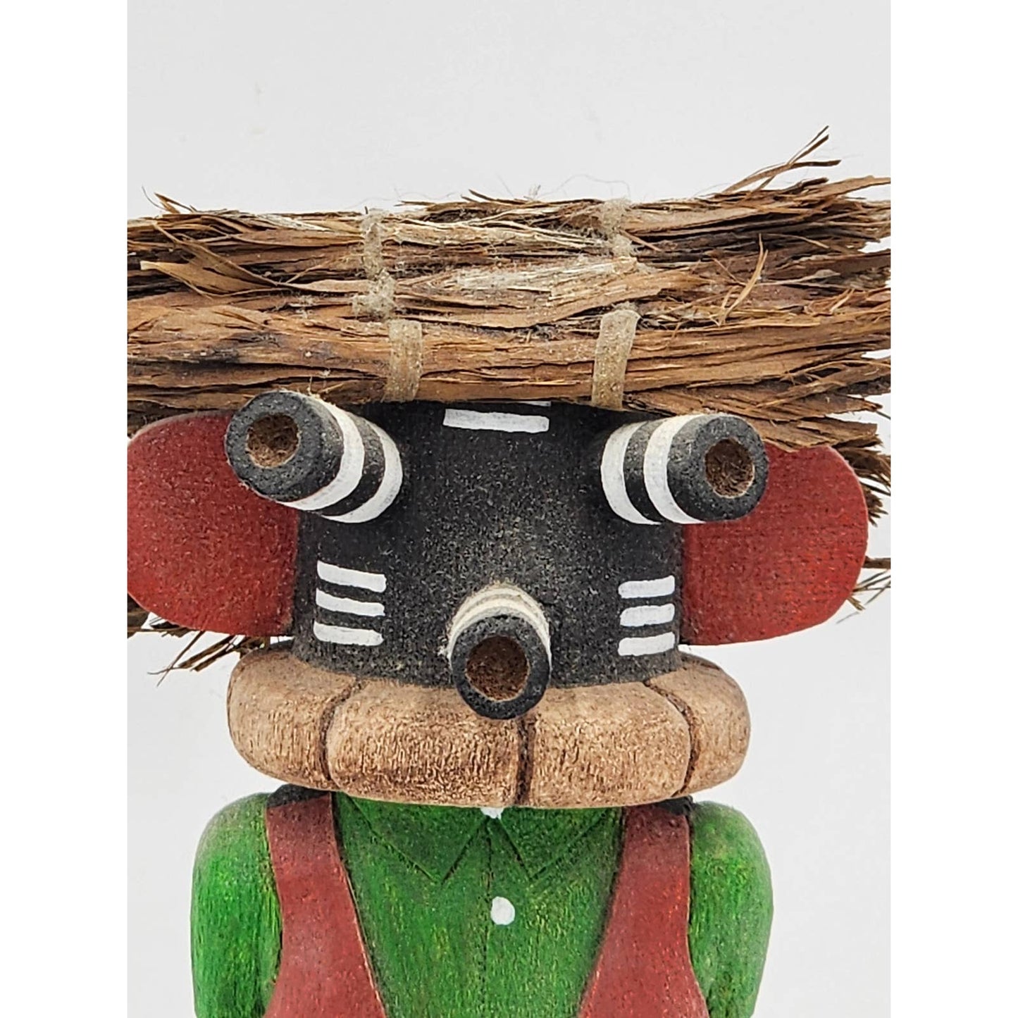 Kachina Hopi Signed Grover Mocking Kachina Kwikwilyaka Native American Carved 8"