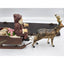 Large Santa Sleigh Reindeer Wheeled Platform Christmas Holiday Winter Decor 21"