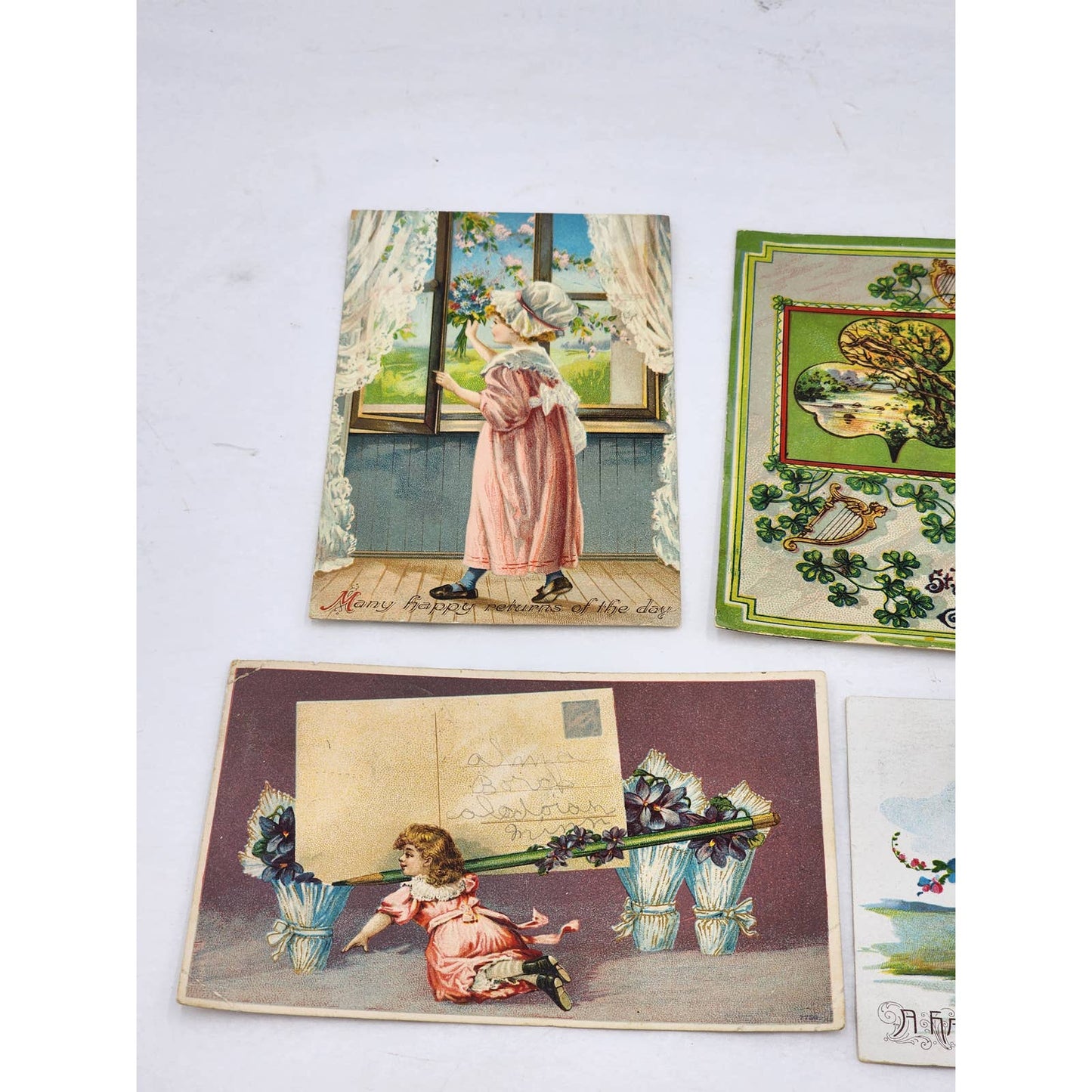 Antique PostCard Lot Birthday St Patrick's Day