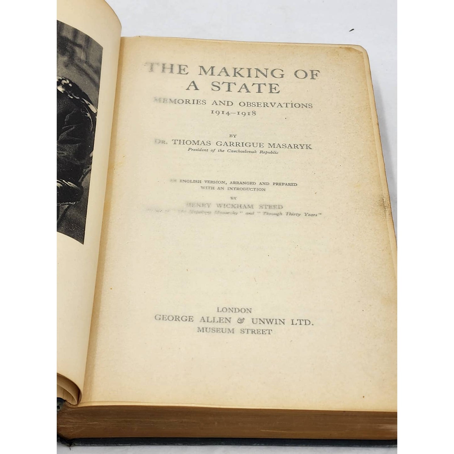 Making Of A State By Dr TG Masaryk Memories Observations 1914-1918 Vintage 1927