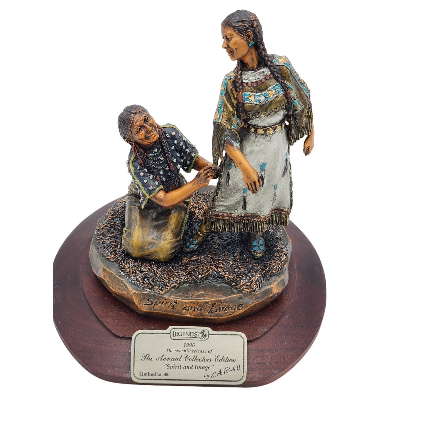 Christopher Pardell Legends Bronze Sculpture Spirit Image Indian Women Limited