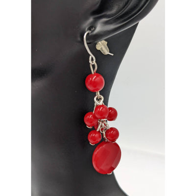 Dangle Drop Earrings Women Red Fashion Dazzling Elegant Classy Fashion Jewelry