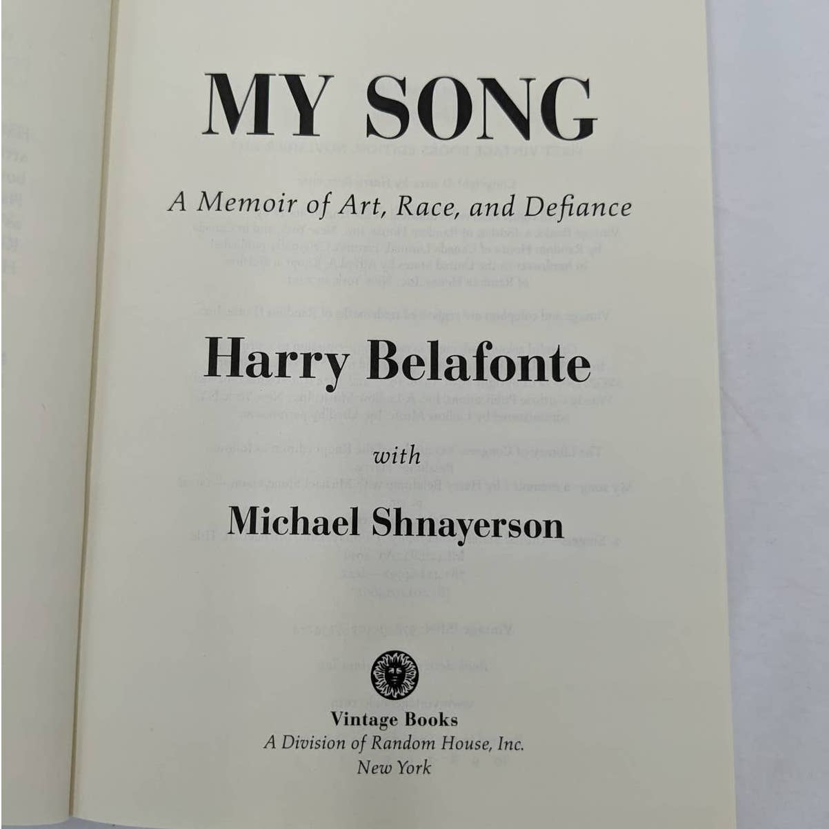 My Song Memoir Of Art Race Defiance By Harry Belafonte Actor Activism Biography