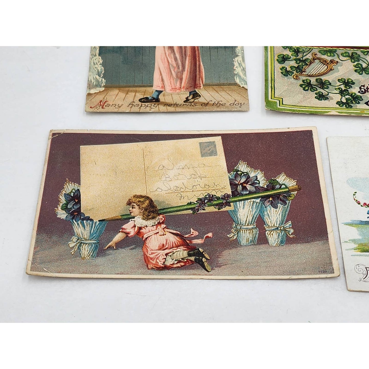 Antique PostCard Lot Birthday St Patrick's Day