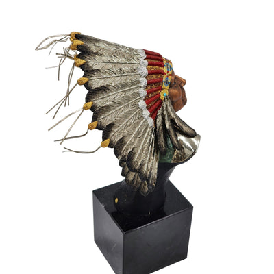 Chilmark Pewter Sculpture Chief Joseph Joe Slockbower Indian Bust Lim Edition
